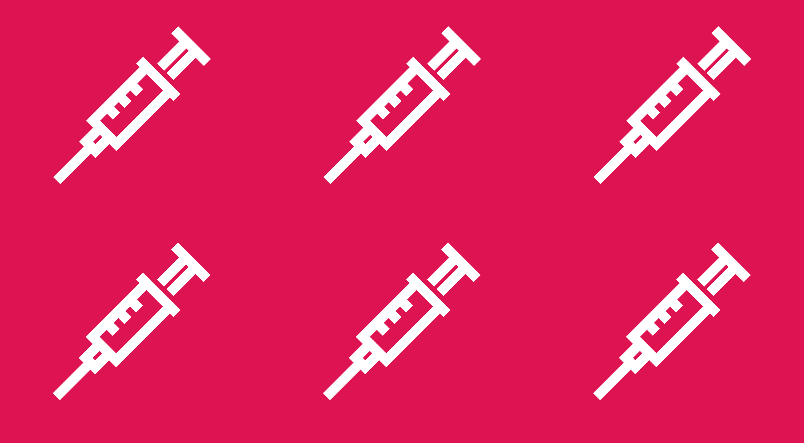 syringes on a hot pink background